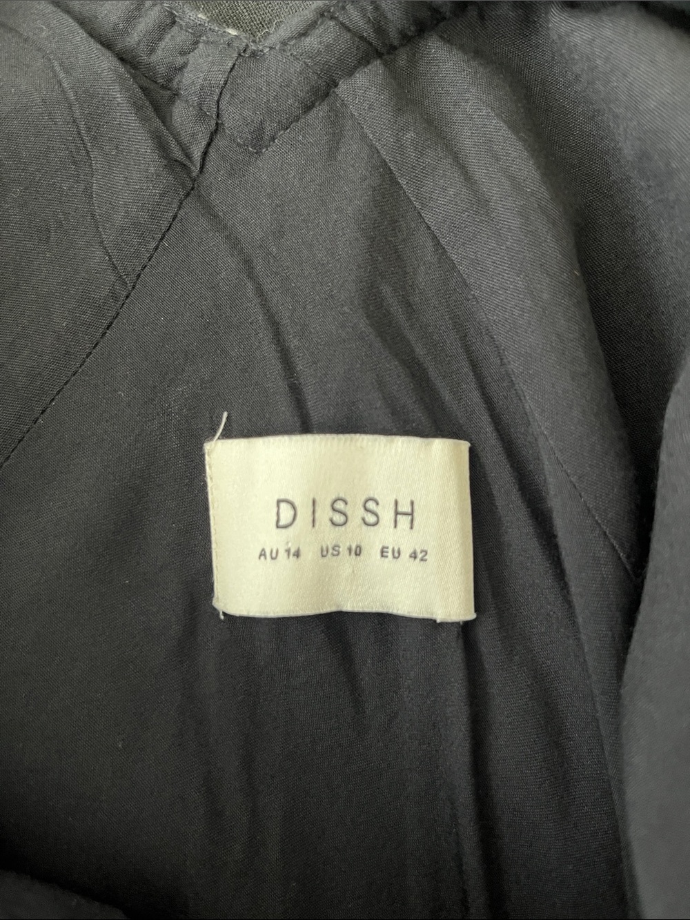 DISSH Bella Maxi Dress Black Stich Contrast V Neck - Picture 9 of 11